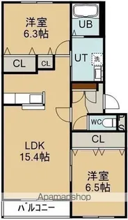 フェリモ【1階】の間取り